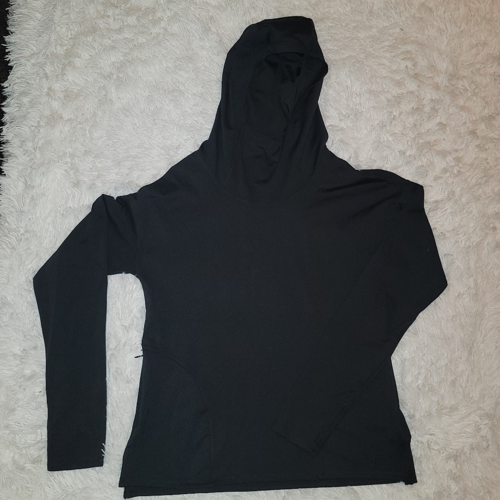 Yogalicious Lux shirt/jacket pullover neck gator long sleeve hoodie thumb holes